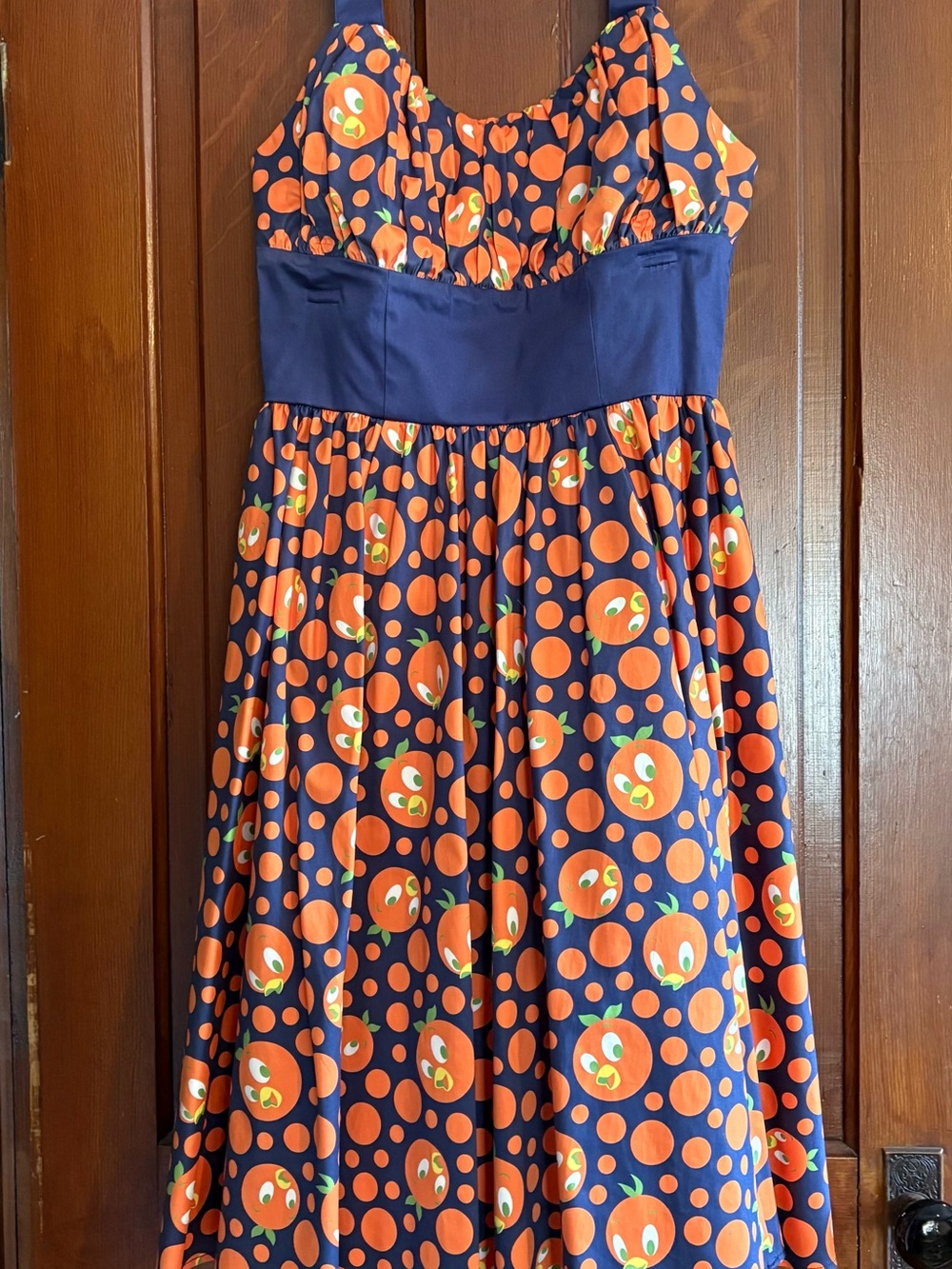 NWT Disney Parks The Dress Shop Orange Bird Stretch Cotton Dress Size Medium